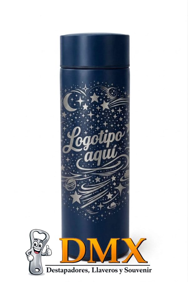 TERMO AZUL GRABADO PERSONALIZADO 500ML